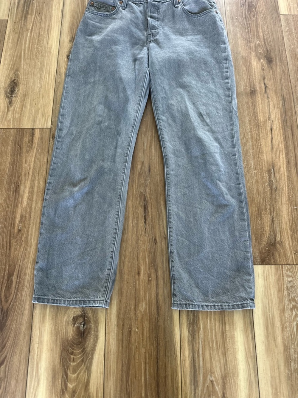 Levi’s 501 womens Gray High-Rise Straight Leg Jeans size W28L30 - Picture 3 of 6